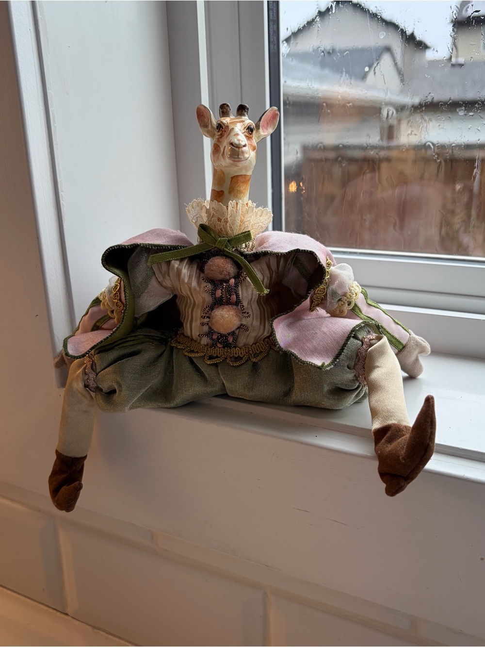 Katherine's Collection giraffe masquerade art doll designed by Wayne Kleski